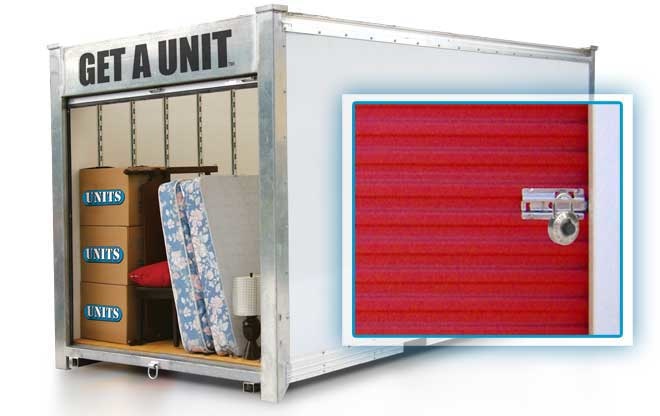 units container features its own locking system