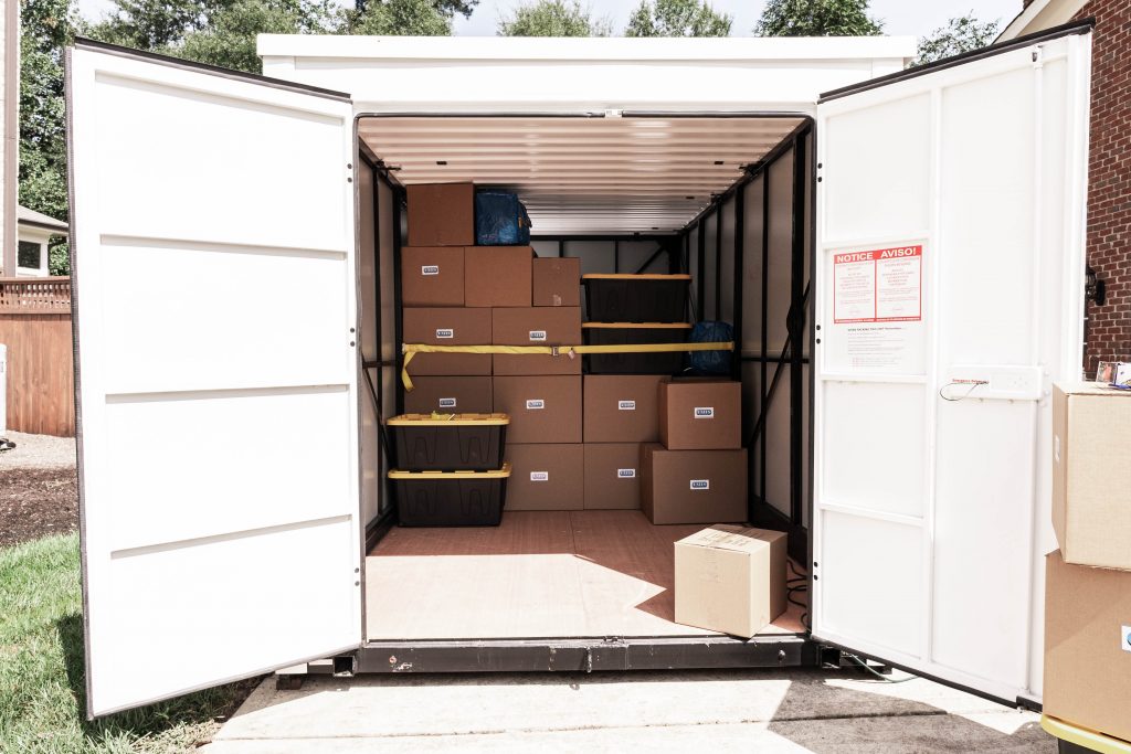 UNITS Easy Loading Containers Open with Boxes inside